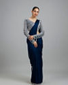 Indigo Blue Radiance Pre Draped Saree